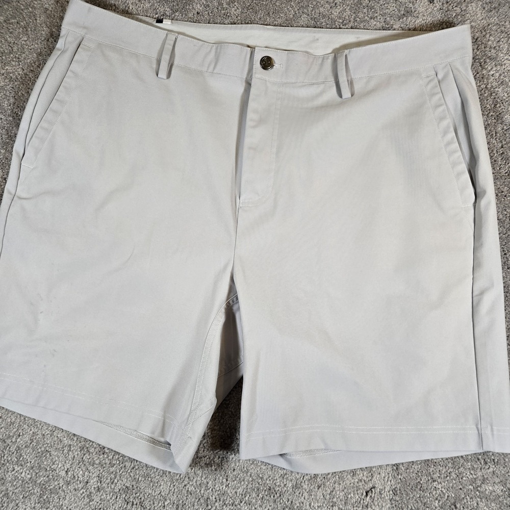 Rhoback Looper Delta Shorts Men's 40 Gray Stretch Travel Golf Performance Chino